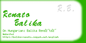 renato balika business card